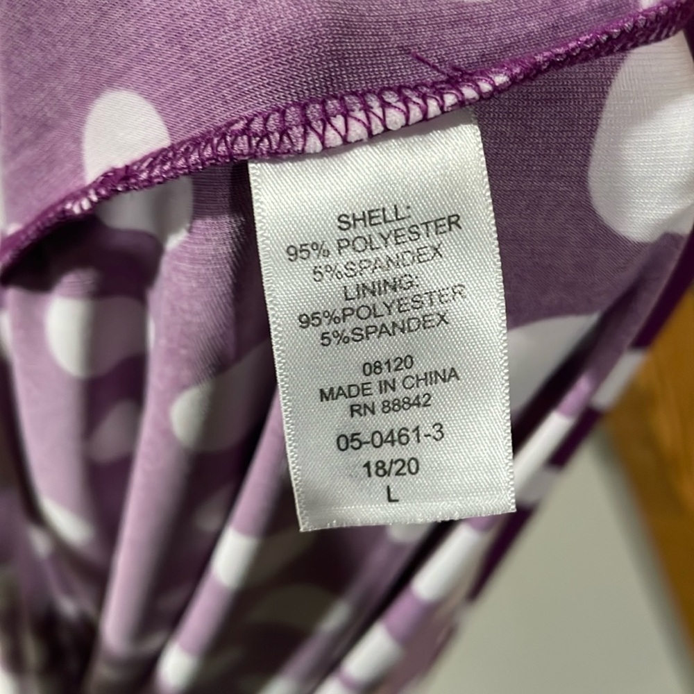 Woman Within Purple Polka Dot Dress, Long - Picture 4 of 5
